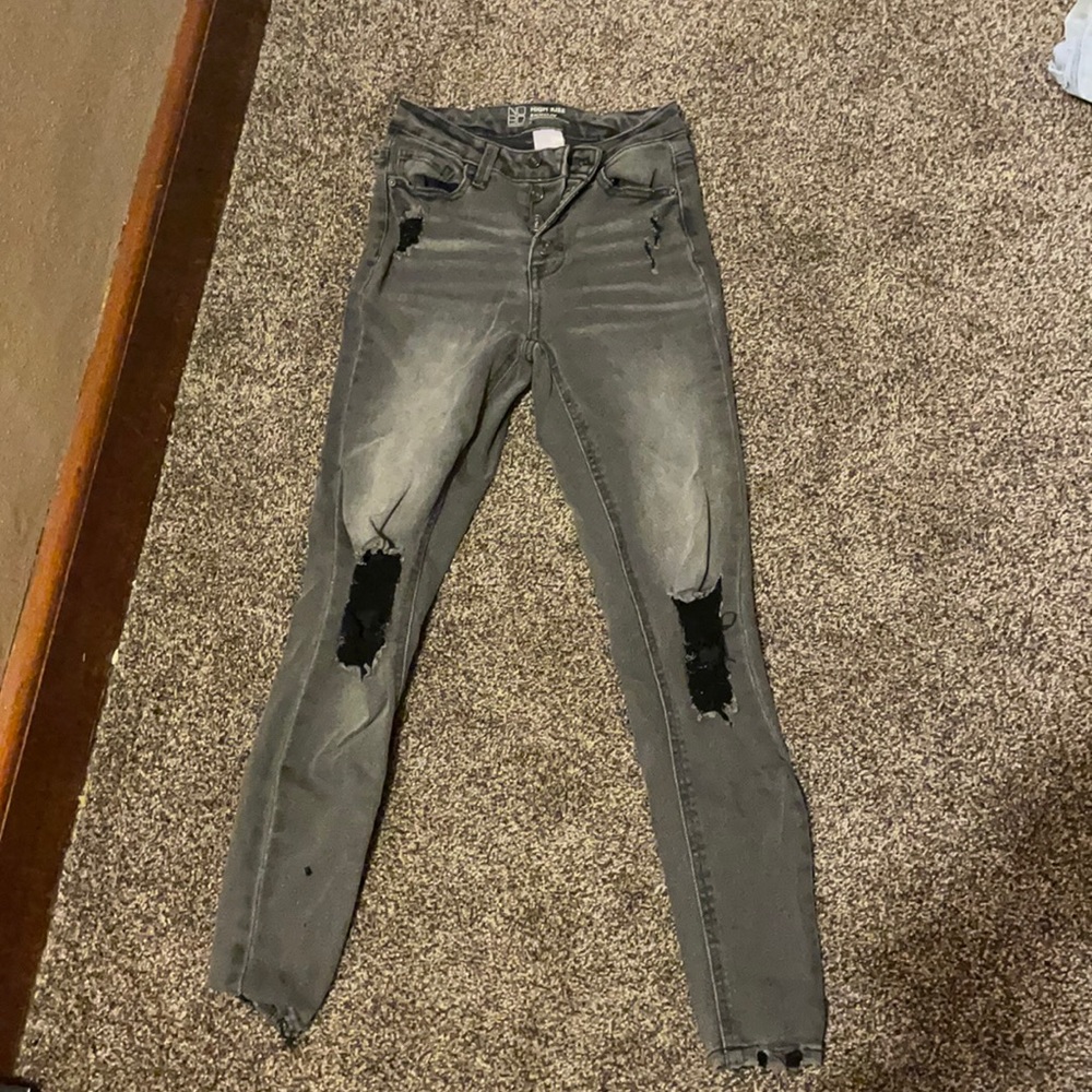 High rise skinny jeans